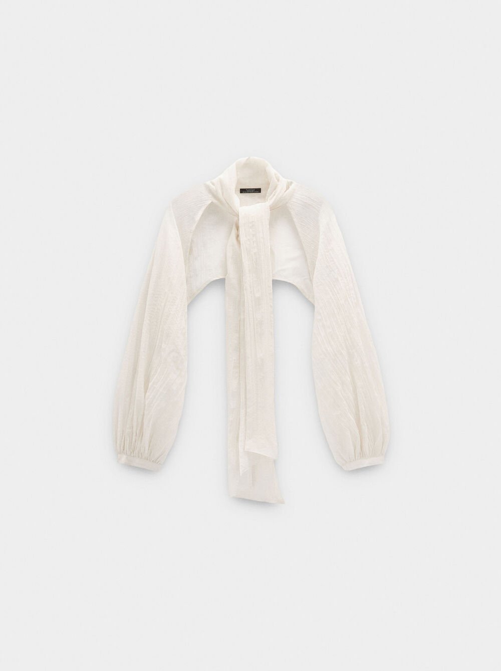 Ruched cropped blouse