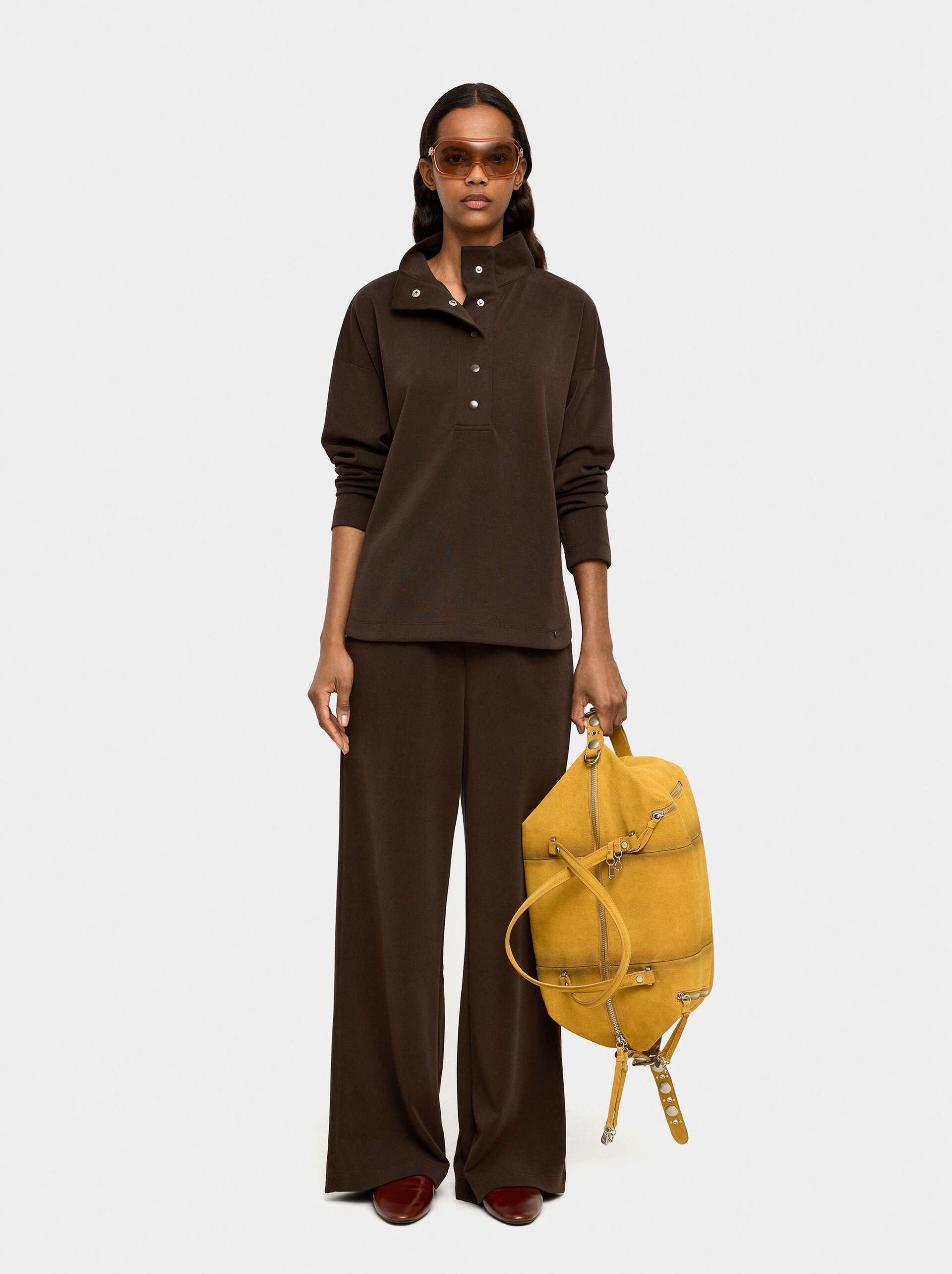 Trousers with elastic waist soft touch image number 0.0