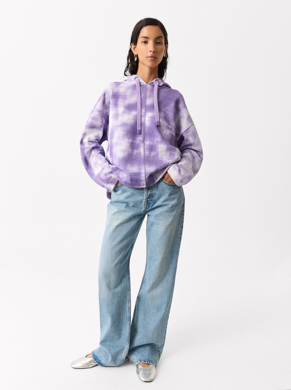 Online Exclusive - Cotton Sweatshirt, Violet, hi-res
