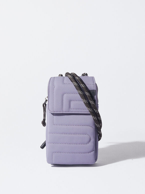 Phone Case With Shoulder Strap, Purple, hi-res