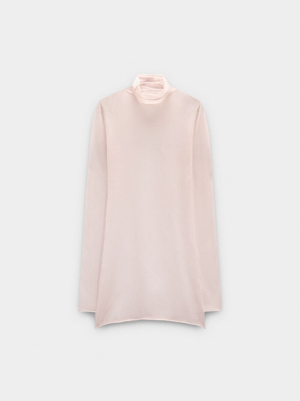 Knit sweater with high neck