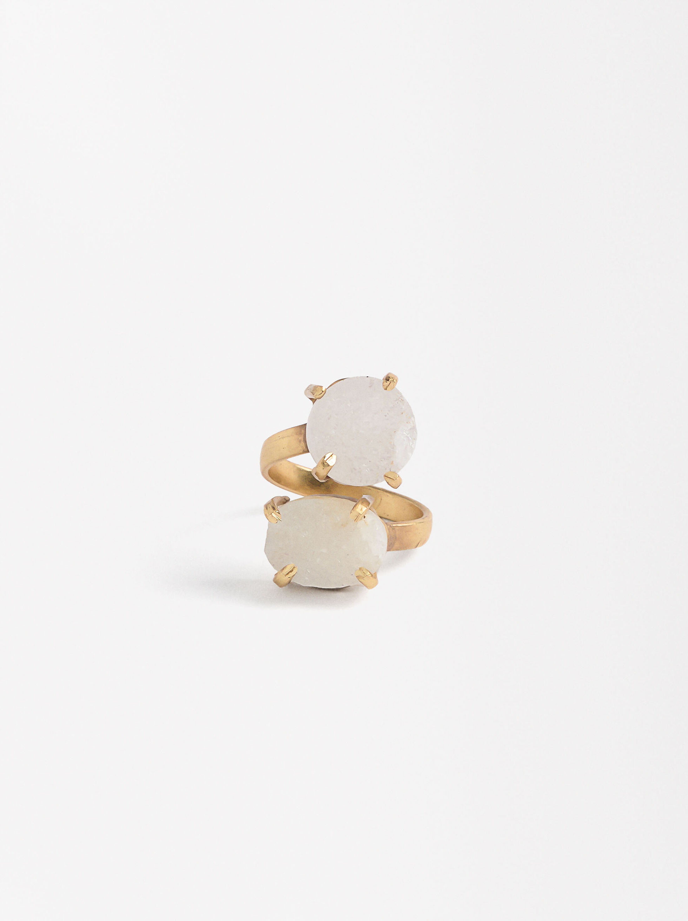 Crossed ring with stones image number 0.0