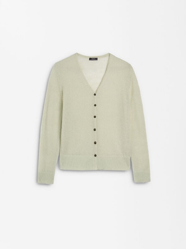 Knitted wool cardigan