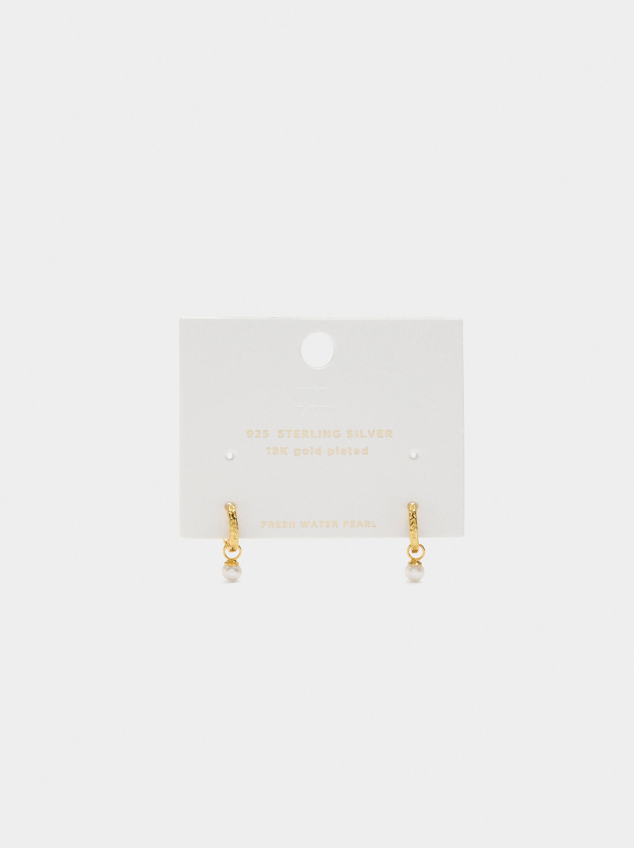 Arracades de cèrcol amb perles d'aigua dolça - plata de llei 925 image number 3.0