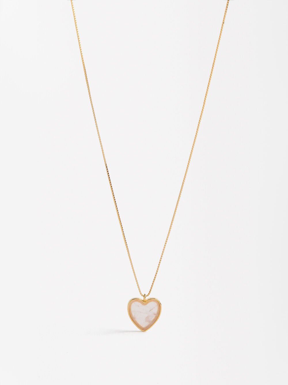 Collar corto piedra de corazón - Plata de ley 925