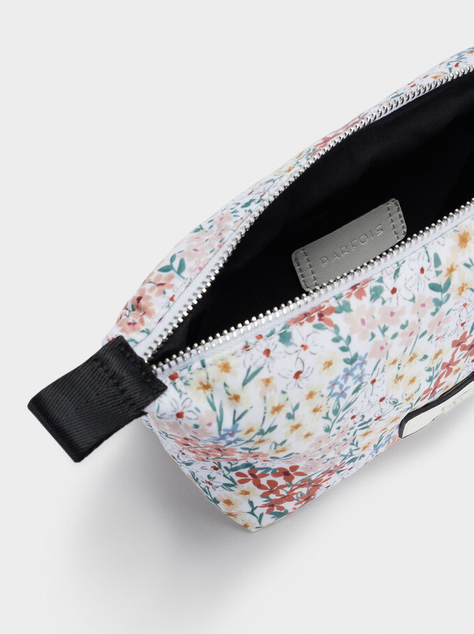 Floral Print Multi-Purpose Bag, White, hi-res