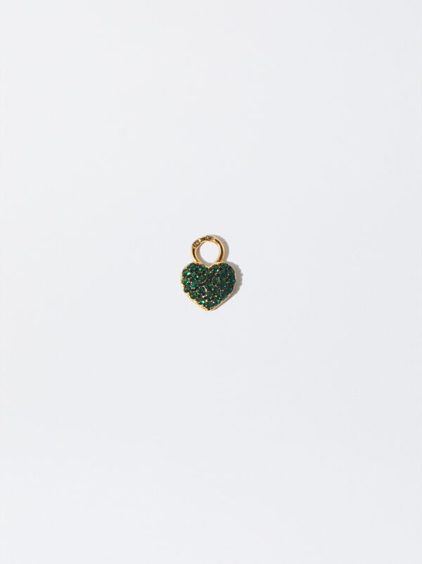 925 silver zirconias heart charm