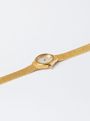 Goldene Uhr Mit Stahlarmband image number 1.0