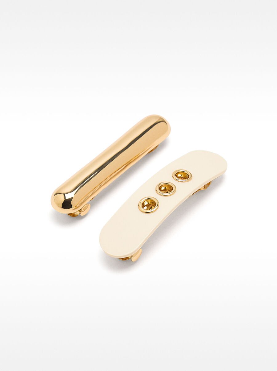 Set of French hair clips with studs