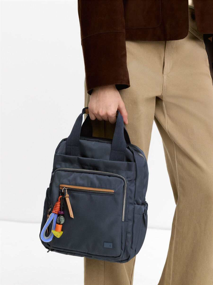 Nylon backpack with pendant
