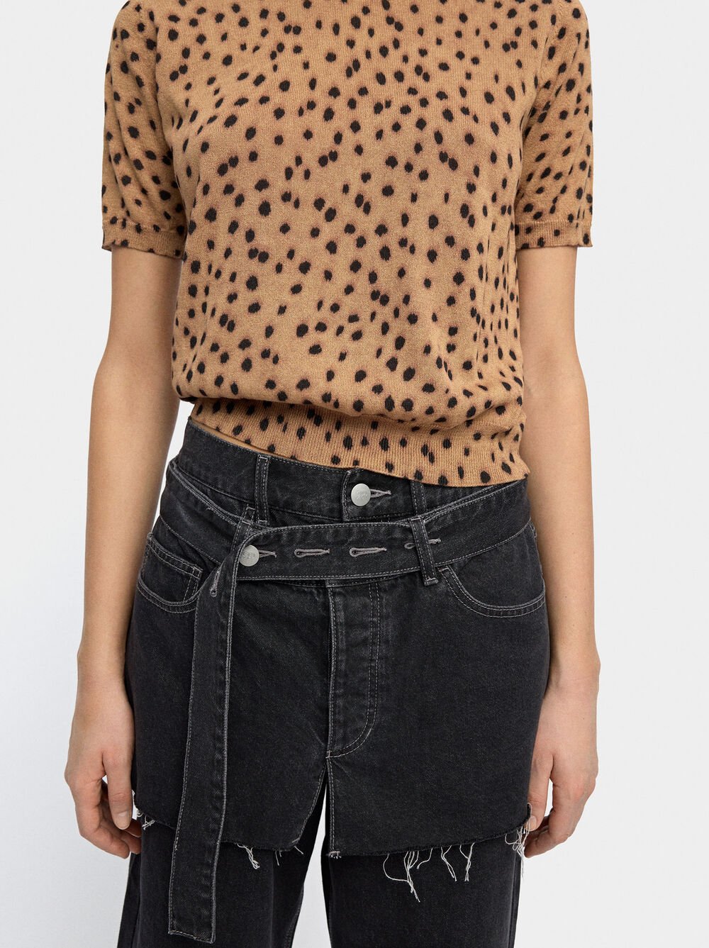 Jersey de punto estampado animal