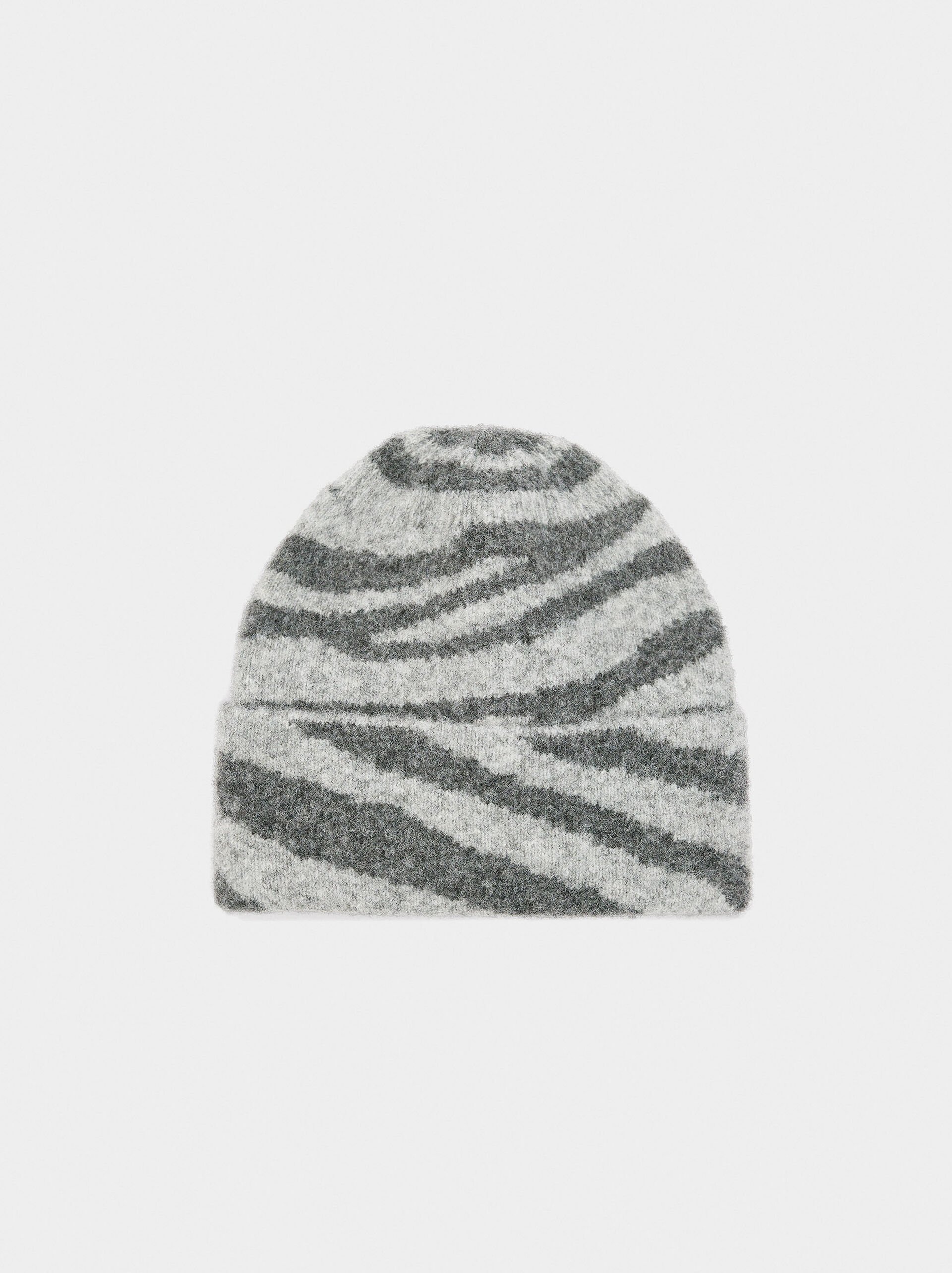 Mütze mit Animal-Print und Bündchen image number 0.0