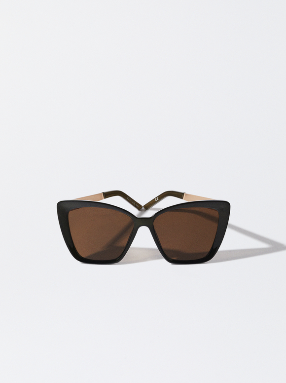 Cat Eye Sunglasses, Khaki, hi-res