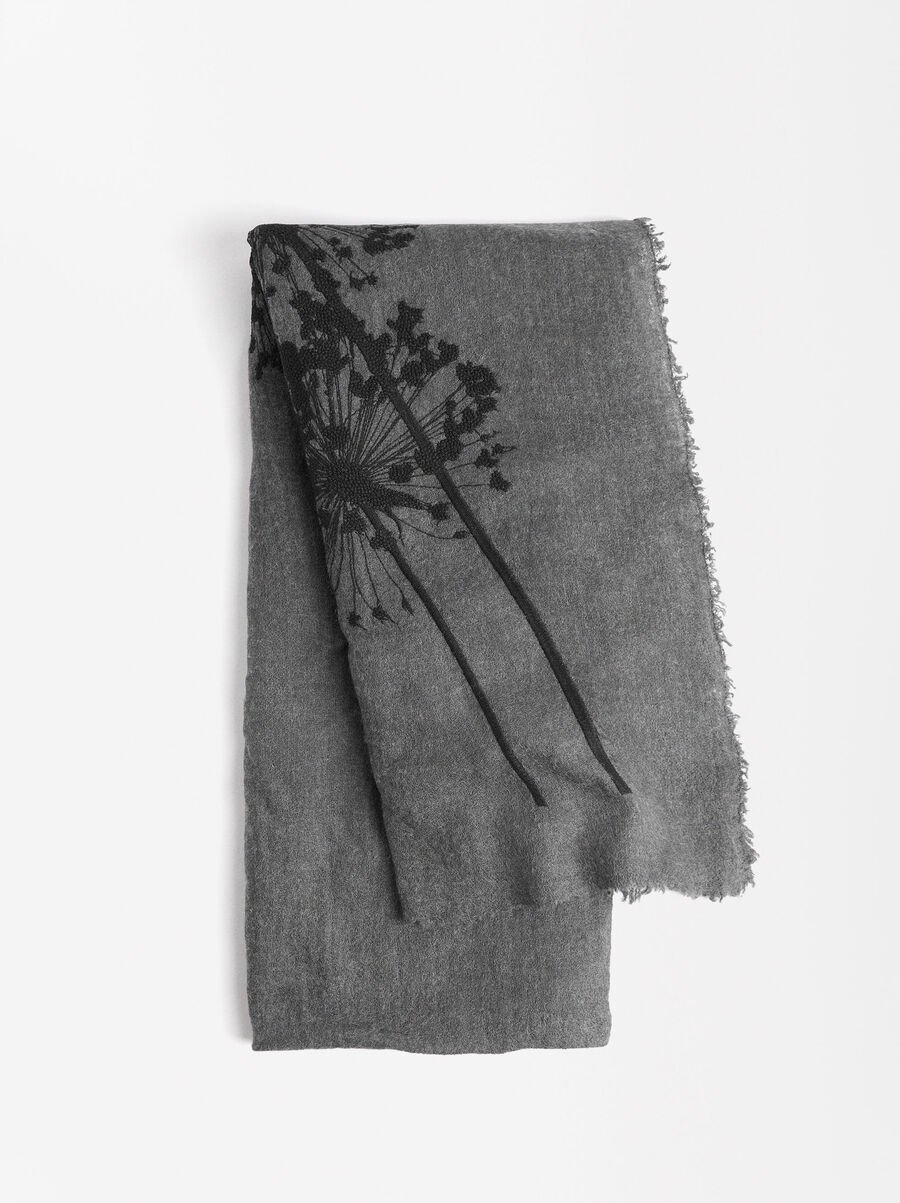 Pashmina mit ausgefranstem Saum