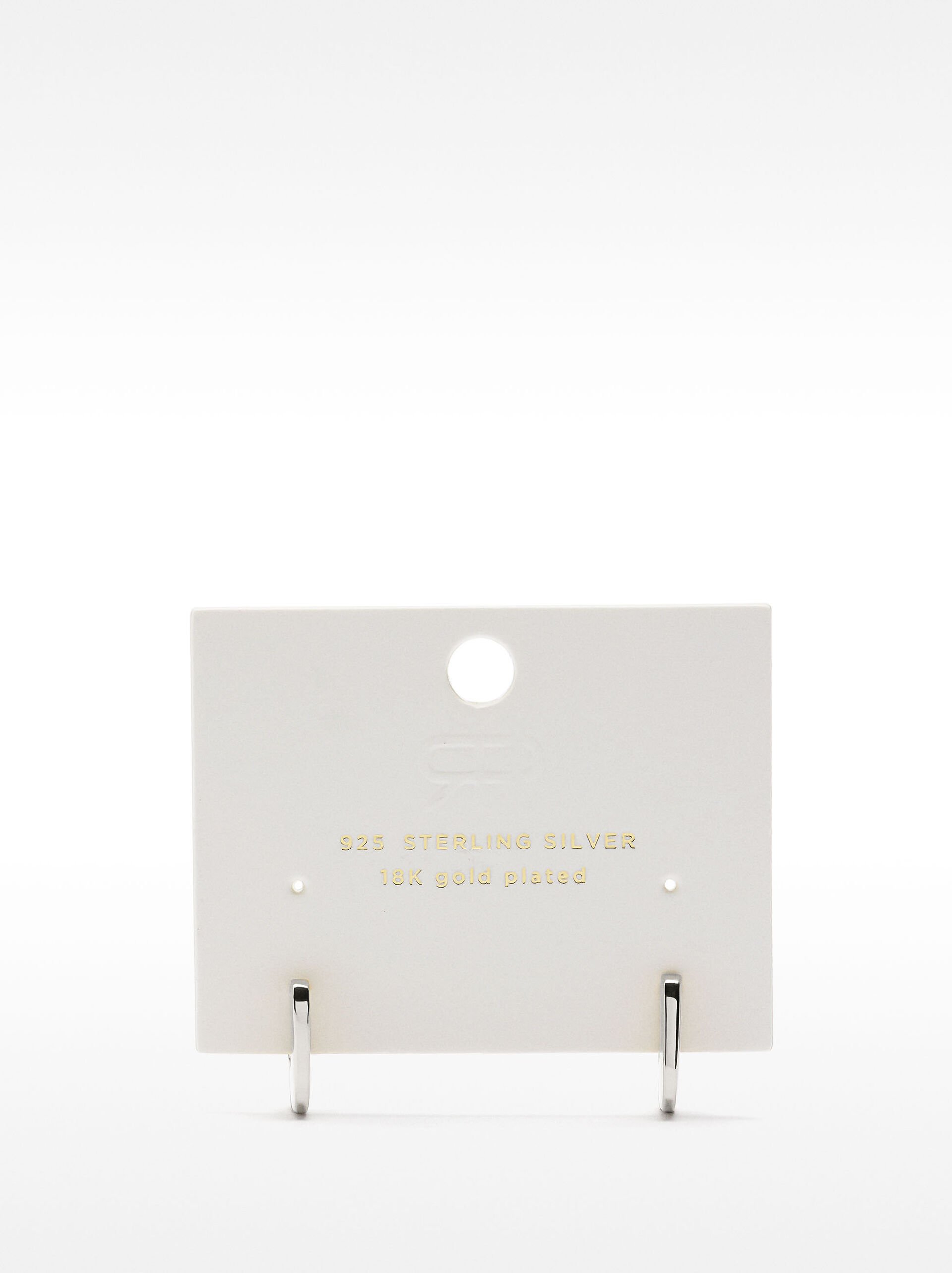 Short hoop earrings - 925 sterling silver image number 4.0