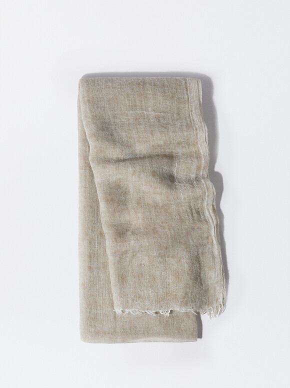 Pashmina With Wool, Beige, hi-res