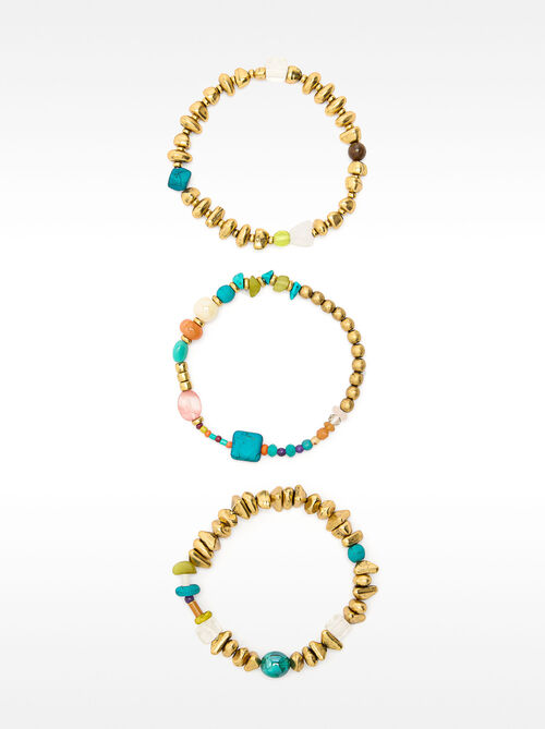 Set de pulseras elásticas con piedras