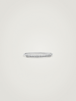 925 Silver Ring With Zirconia, Silver, hi-res