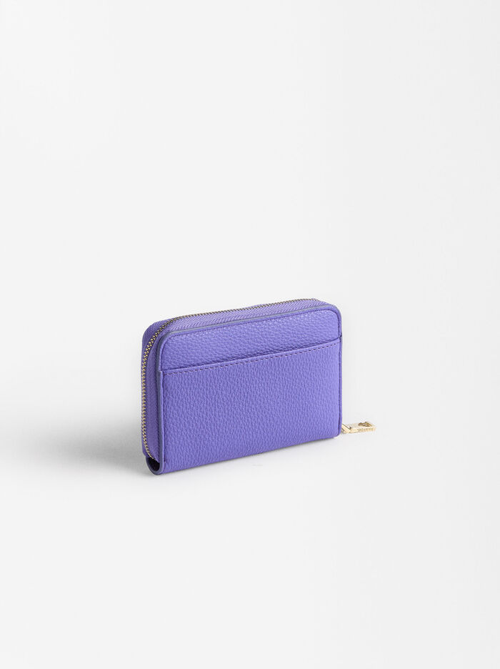 Wallet with texture and zipper S