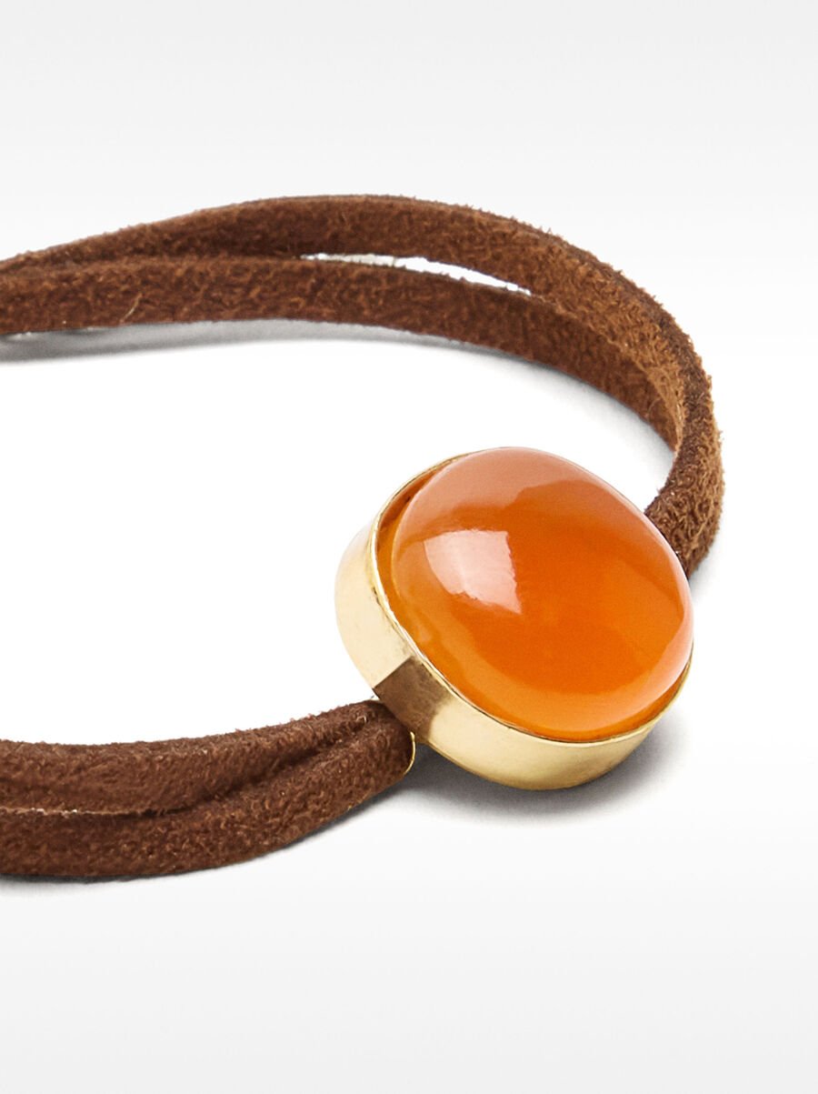 Braccialetto in pelle con pietra