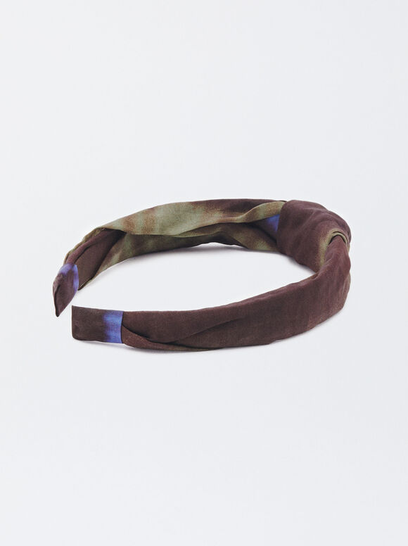 Printed Knot Headband, Multicolor, hi-res