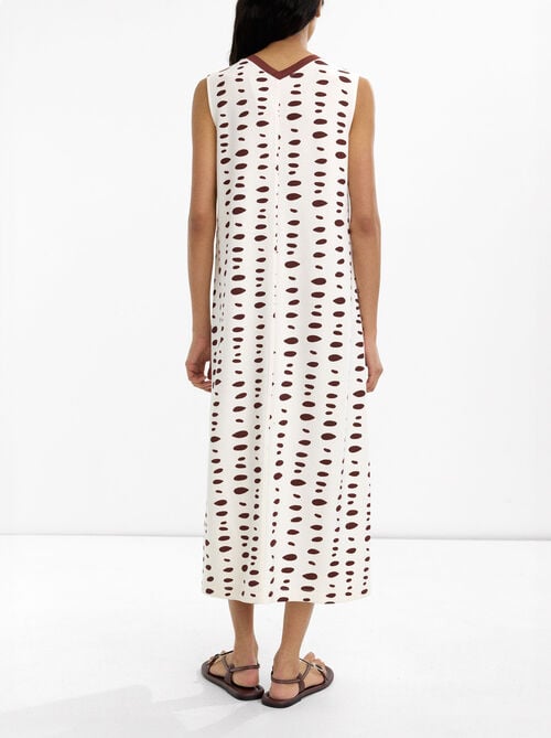 Midi dress with printed pattern