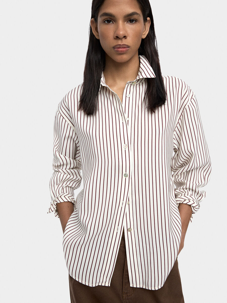 Striped long-sleeve shirt