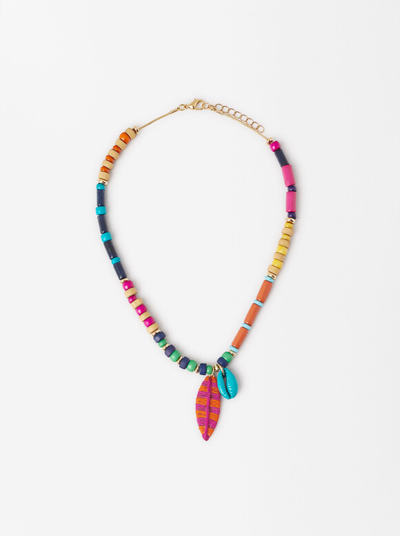 Multicolor Necklace With Pendant, Multicolor, hi-res