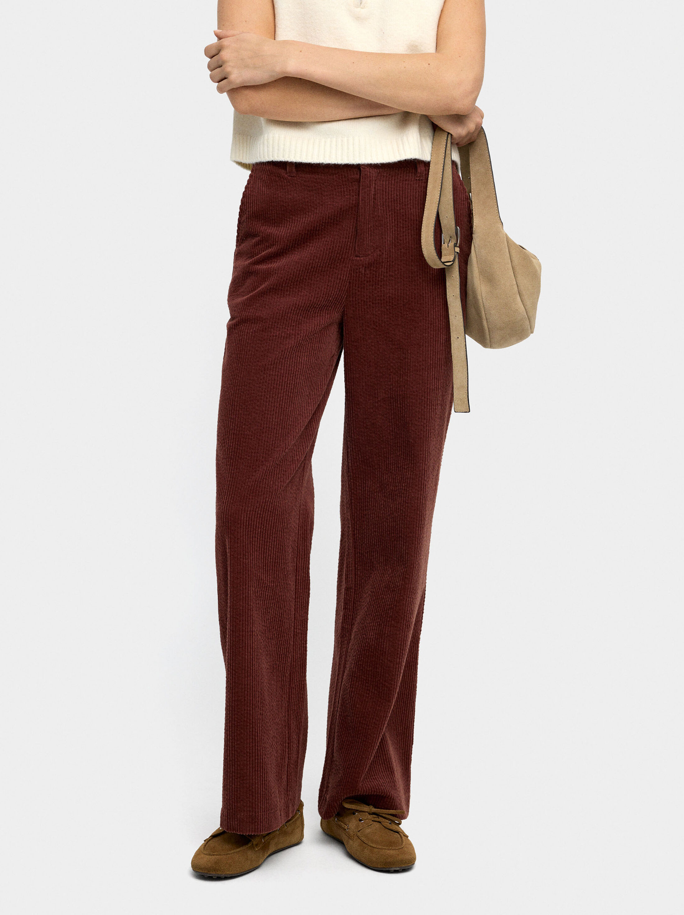 Corduroy trousers with 100% cotton image number 1.0
