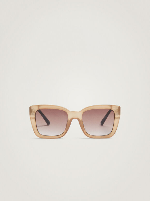 Square Sunglasses, Brown, hi-res