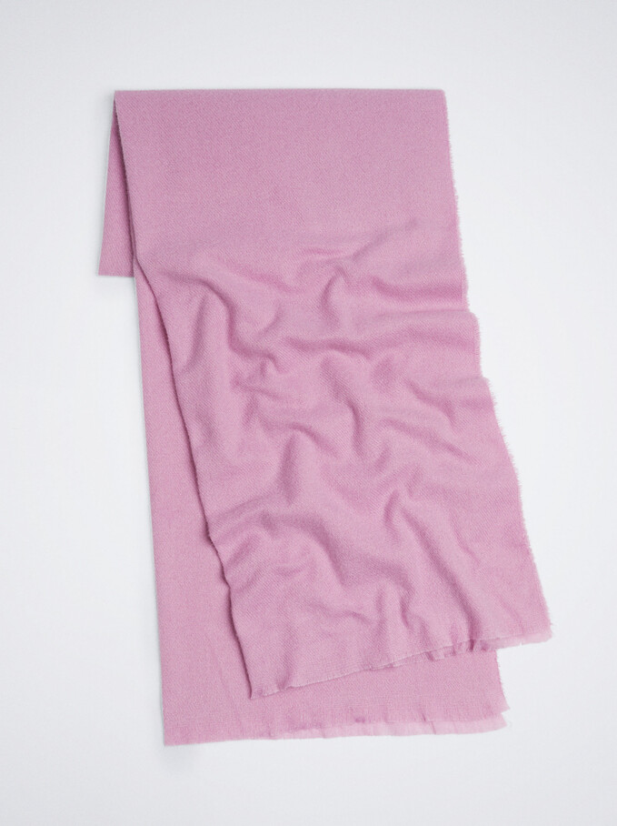 Foulard Pashmina Matières Recyclées, Rose, hi-res