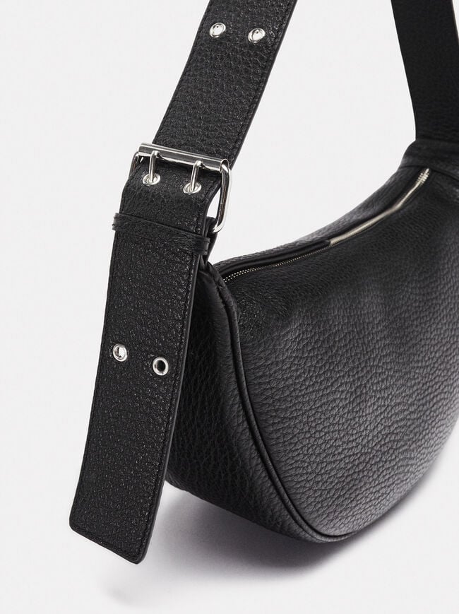 Personalized Leather Shoulder Bag image number 1.0