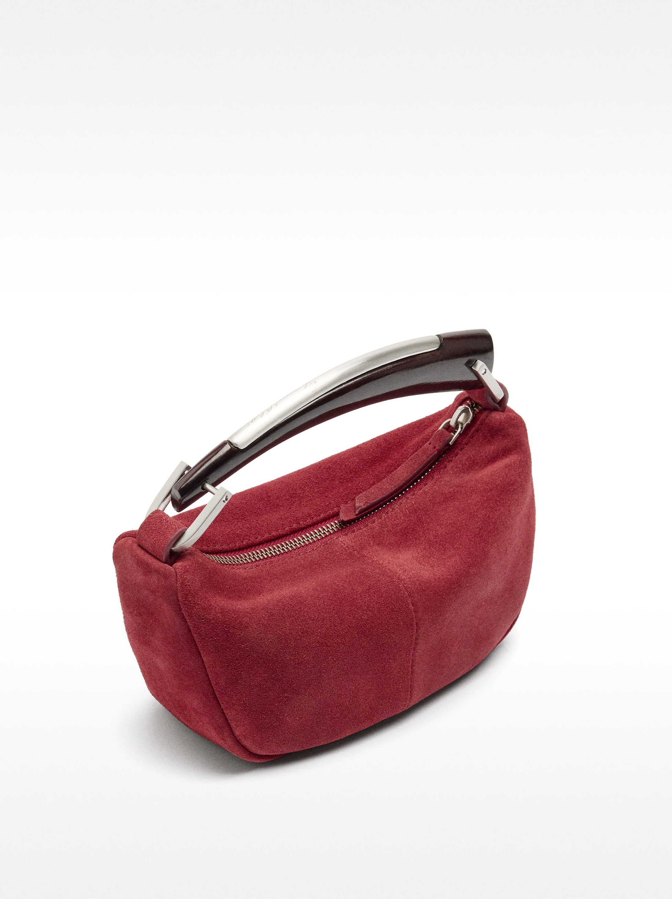 Bolso de mano de piel serraje image number 4.0
