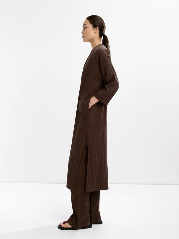Wrinkled effect flowy dress