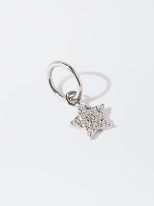 925 Silver Zirconias Star Charm image number 1.0
