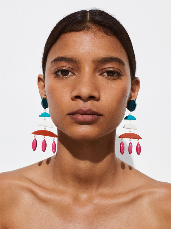 Boucles D'Oreilles Multicolores, Multicolore, hi-res