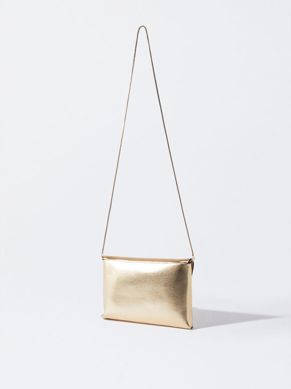 Party Metallic Handbag, Golden, hi-res