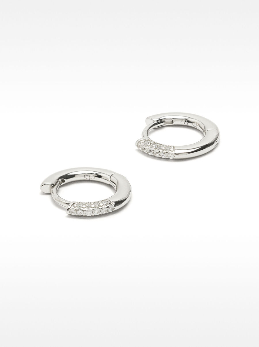 Aros con circonitas - plata de ley 925