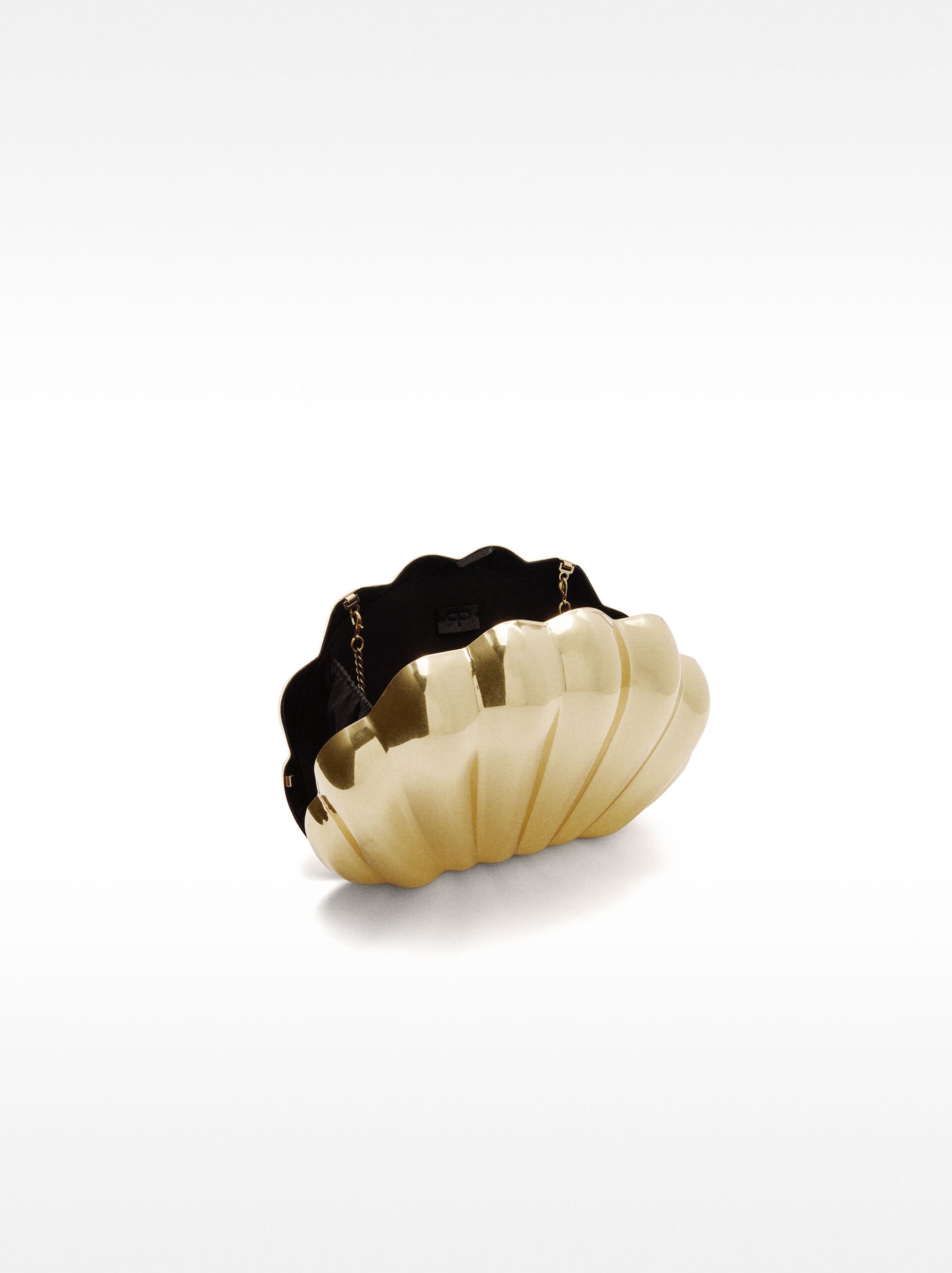Metallic oyster party clutch image number 3.0
