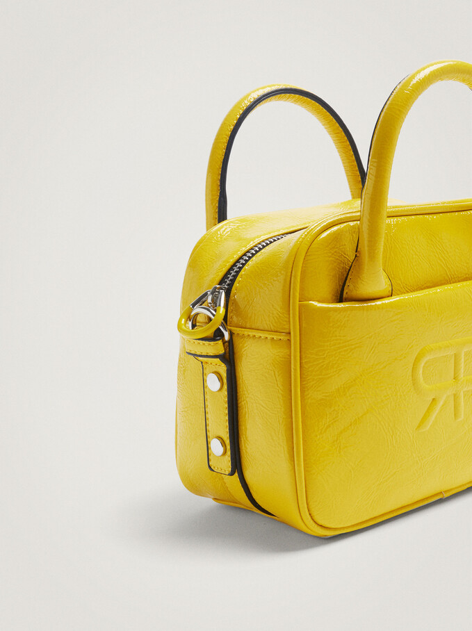 Patent Crossbody Bag, Yellow, hi-res