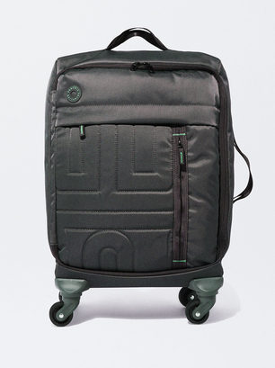 Nylon Suitcase, Grey, hi-res