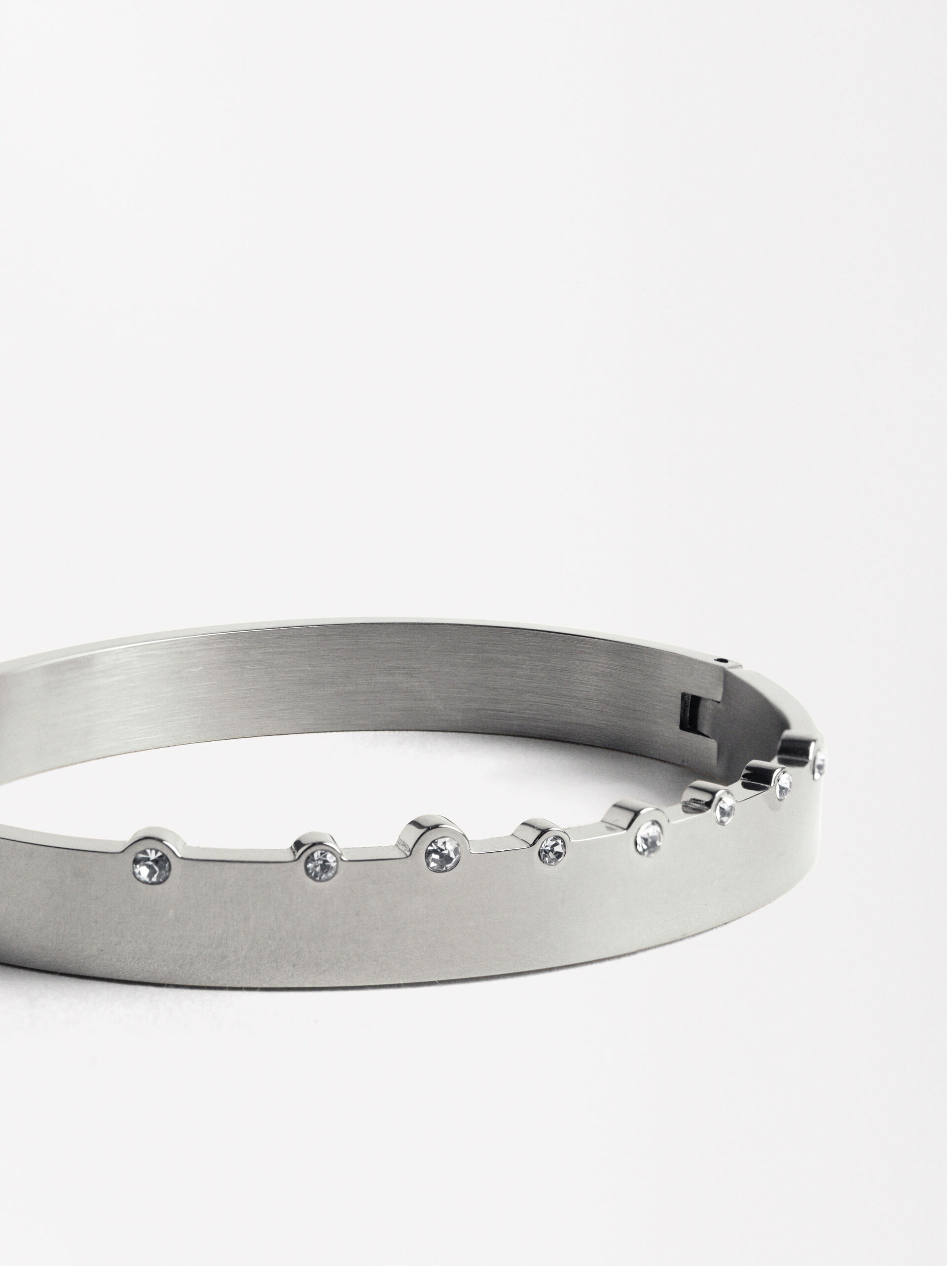 Starres Armband mit Kristallen - Edelstahl image number 2.0