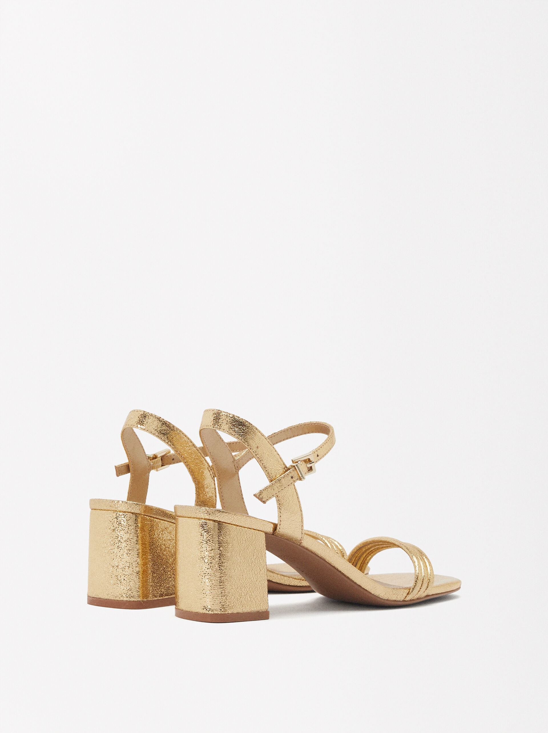 High Heel metallic sandals image number 4.0