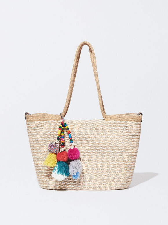 Sac Cabas Everyday Avec Pendentif Amovible, Beige, hi-res