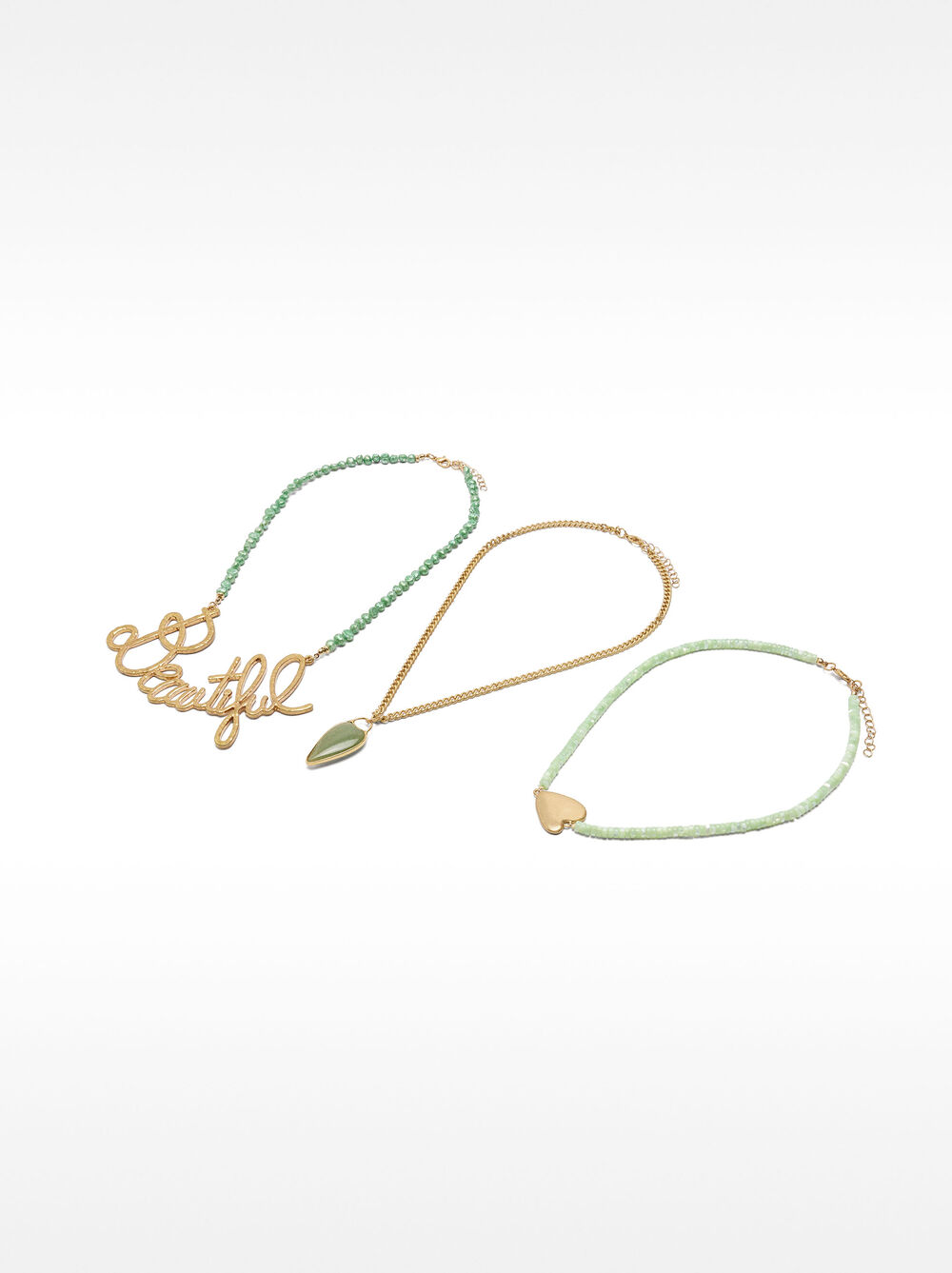 Set de colliers avec pierres BEAUTIFUL