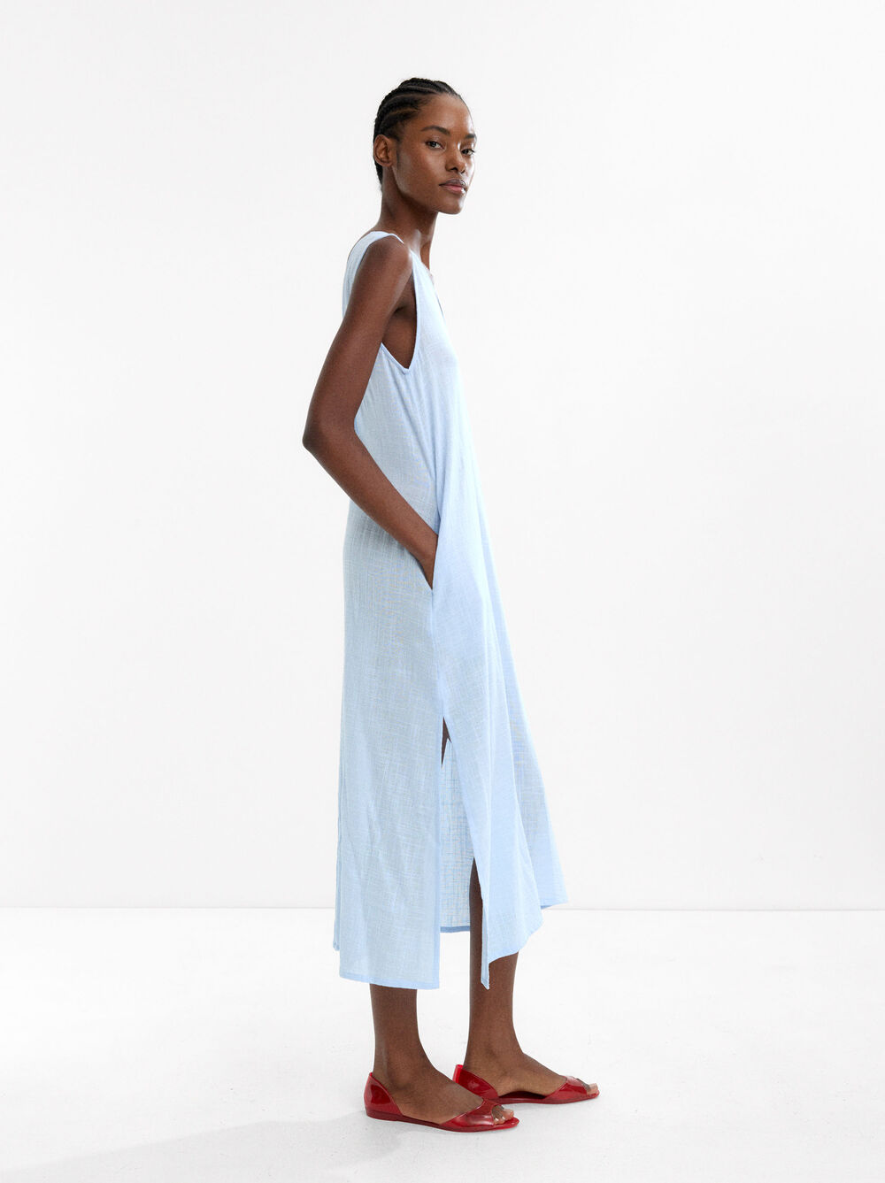 Robe midi 100% coton