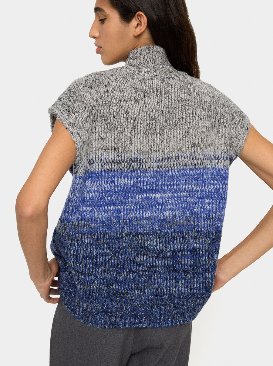 Chaleco de punto degradado