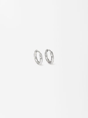 Irregular Hoops Earrings - Stainless Steel 