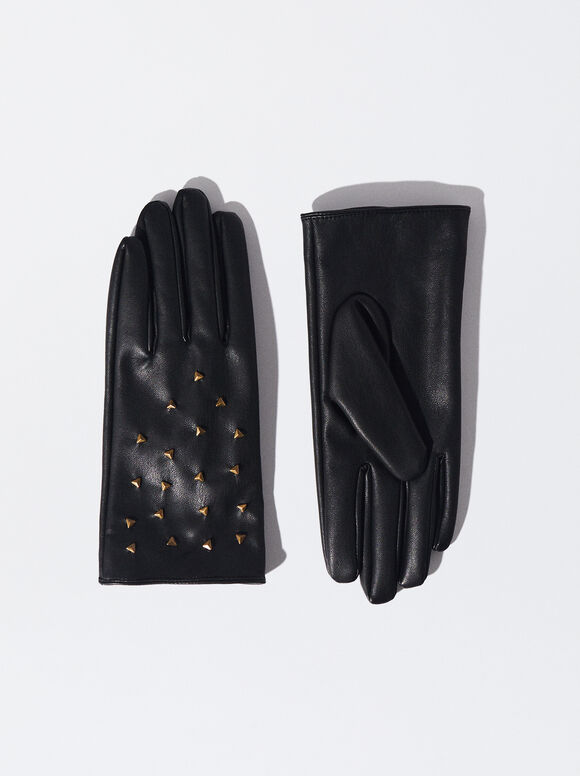 Rękawiczki Z Ćwiekami, Czarny, hi-res