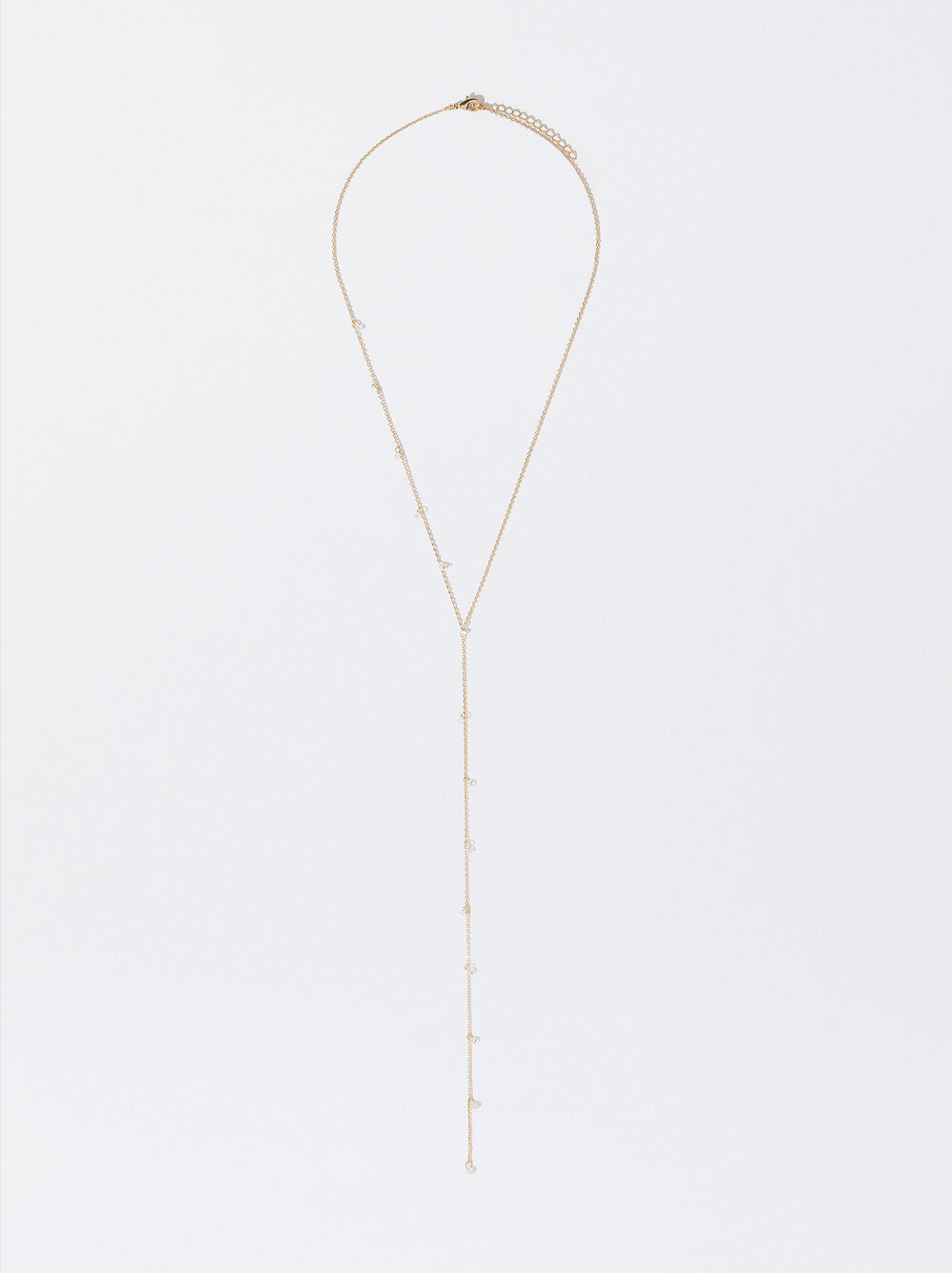 Golden Necklace With Zirconia